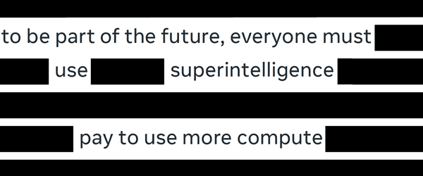 Zuckerberg's The Future is for Everyone as Redaction Poetry